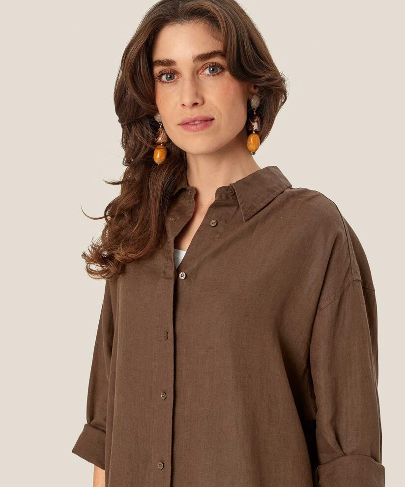 Idette Shirt, Chestnut